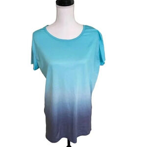 Gradient cotton/poly blend tee shirt, size M EUC
